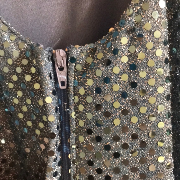 Blue sequin Mermaid Gown - Picture 5 of 7